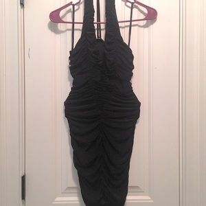 Black Ruched Dress